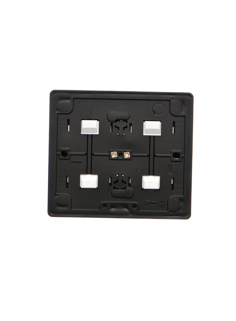Simon 54 Gniazdo poczwórne Schuko n/t z przesłonami wersja skandynawska 16A szybkozłączka czarny