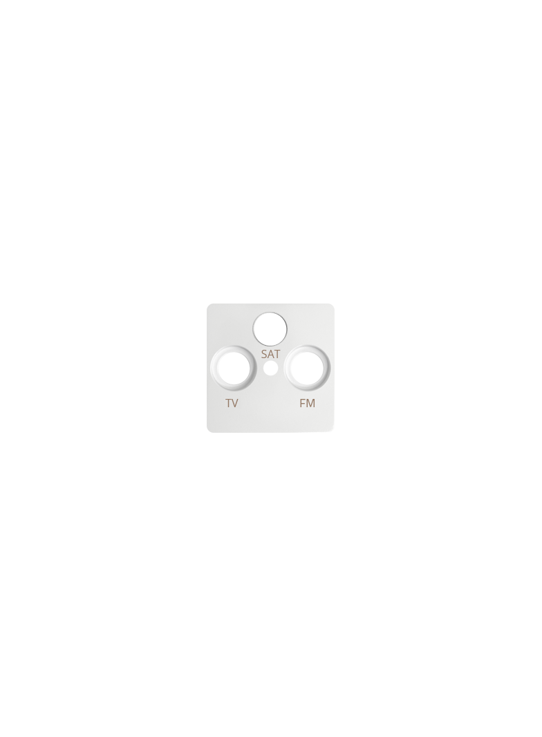 Simon 82 Pokrywa gniazda R-TV-SAT biała