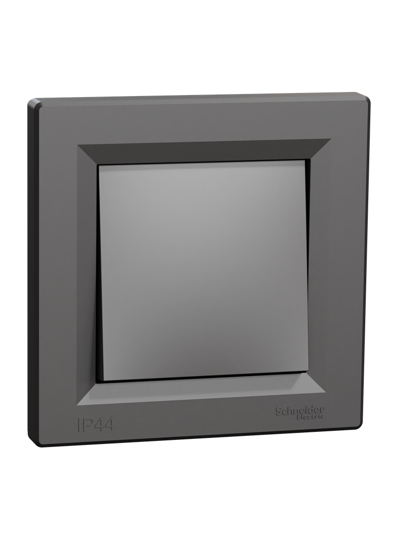 Asfora, łącznik schodowy, IP44, z ramką, antracyt