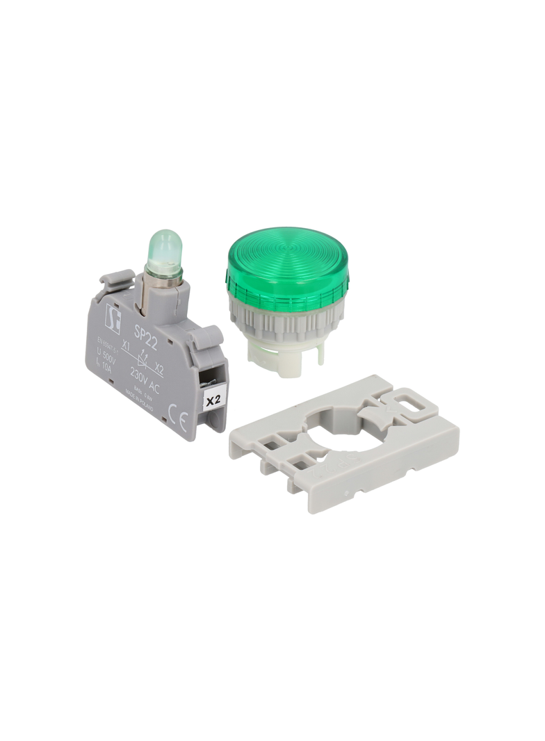 LAMPKA SYGN. CZERWONA 24V ŻARÓWKA STANDARD SP22-LB-24-BA9S. SPAMEL