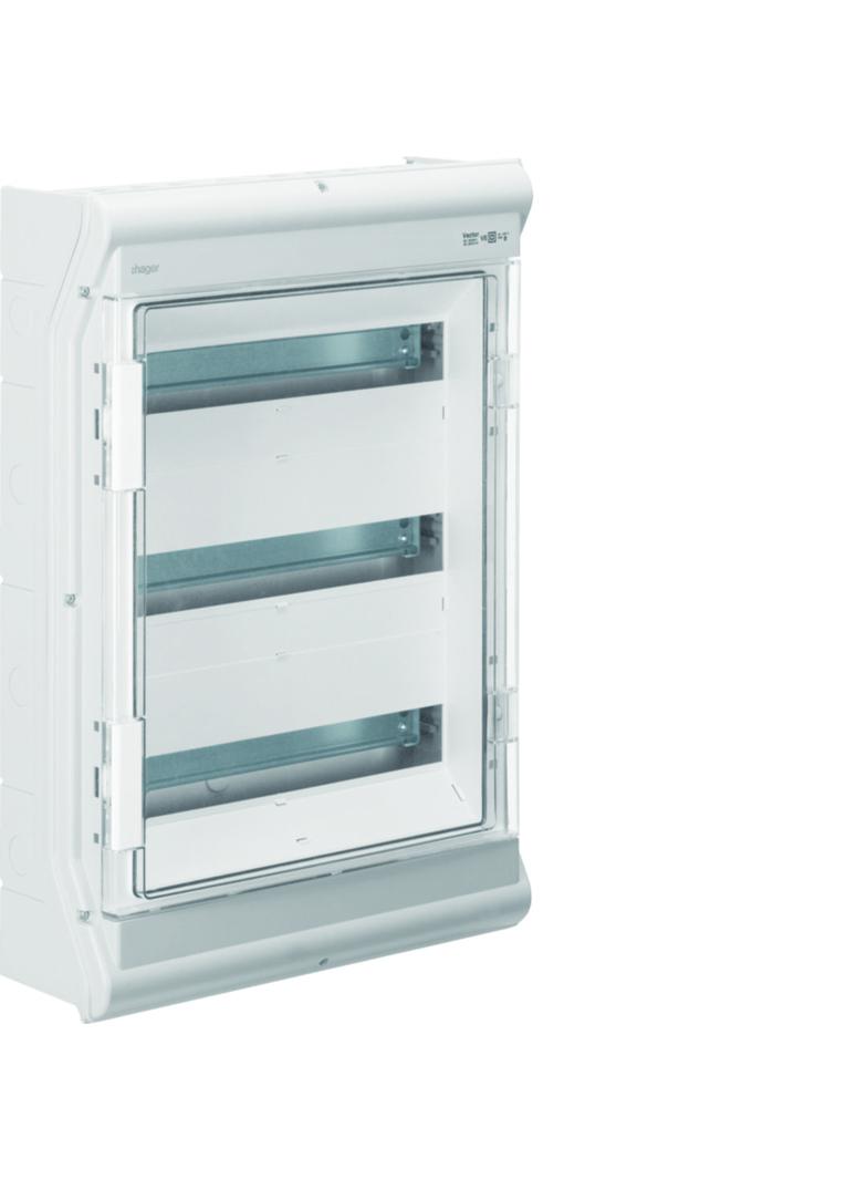 vector outdoor Rozdzielnica natynkowa IP65 odporna na UV przetłoczenia 3x18 VE318PN HAGER