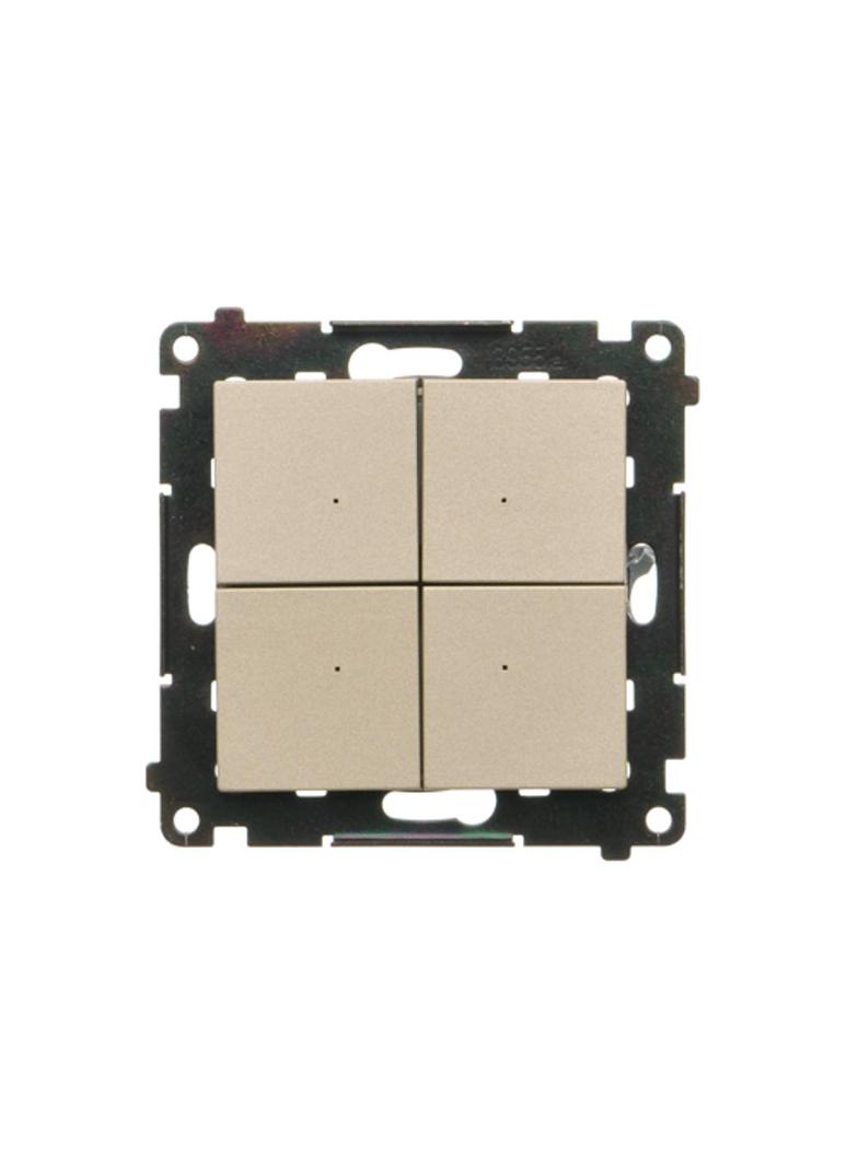Simon 55 Łącznik/Przycisk zwierny 4-krotny elektroniczny Szampański mat TEW4.01/144 KONTAKT