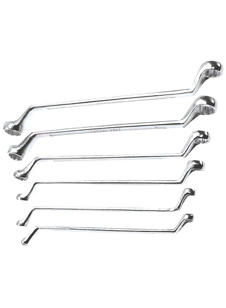 Klucze oczkowe odgięte 6-17 mm, zestaw 6 szt.