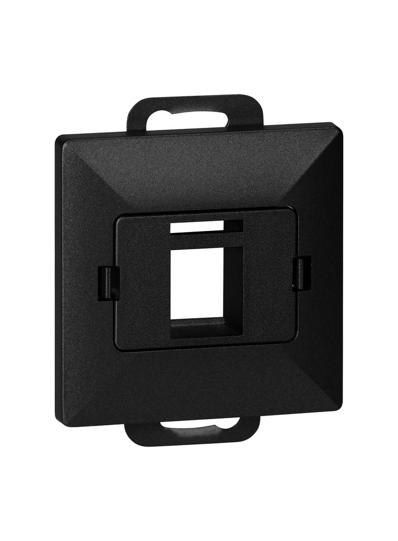 Płytka czołowa + 1xRJ45 Pearl, PC+ARJ45/P1, czarny