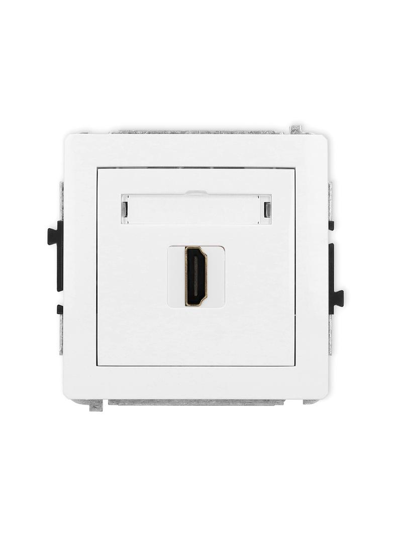 DECO Mechanizm gniazda pojedynczego HDMI 2.0 biały
