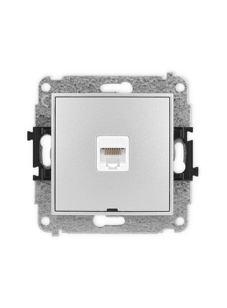 ICON Mechanizm gniazda komputerowego pojedynczego 1xRJ45, kat. 5e, 8-stykowy, bez pola opisowego bia