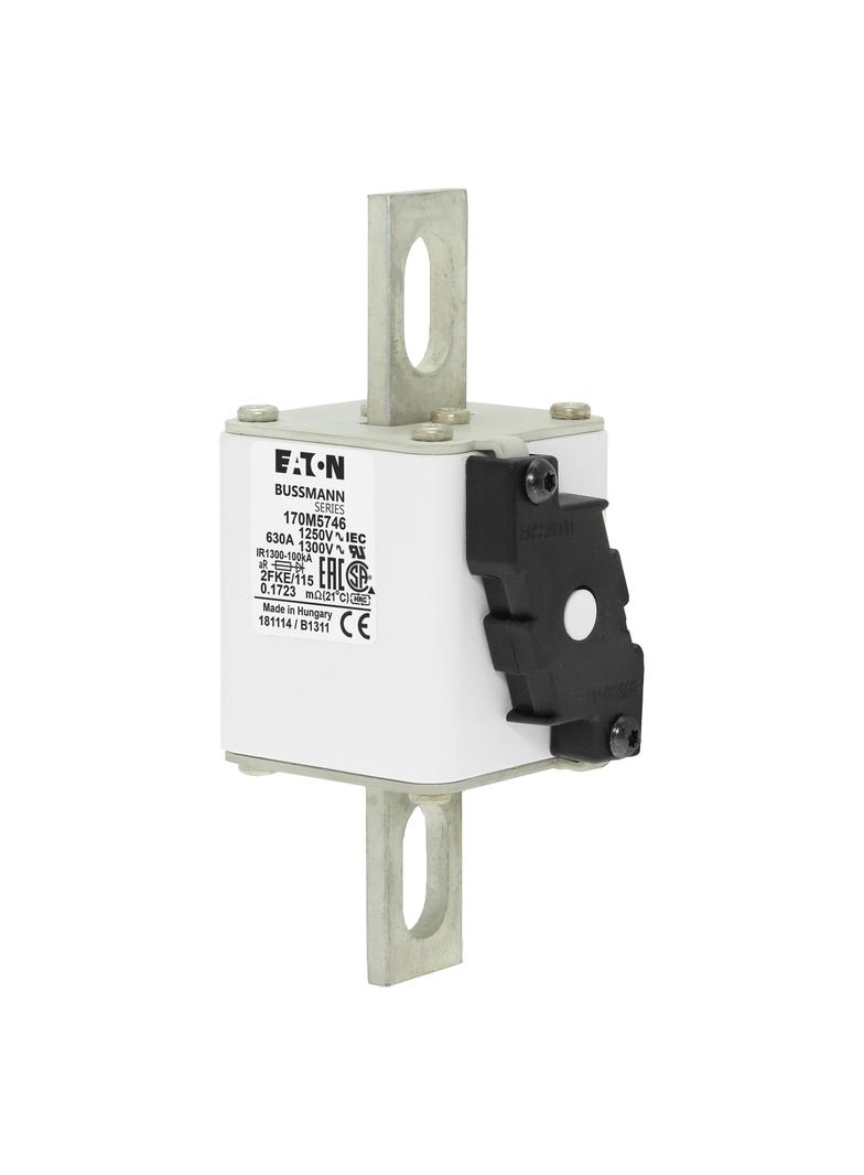 FUSE 630A 1250V 2FKE/115 AR CU Wkładka szybka 630A AC 1250V rozmiar 2 61x77x160 mm aR IEC, 170M5746