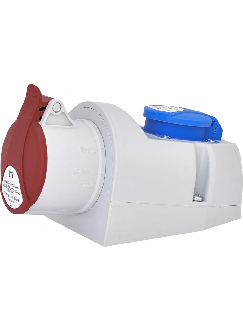 16A 400V/230V Gniazdo kombi 3P+N+PE plus EE 16S Schuko IP44 EZCZ -S 1653 004482051 ETI