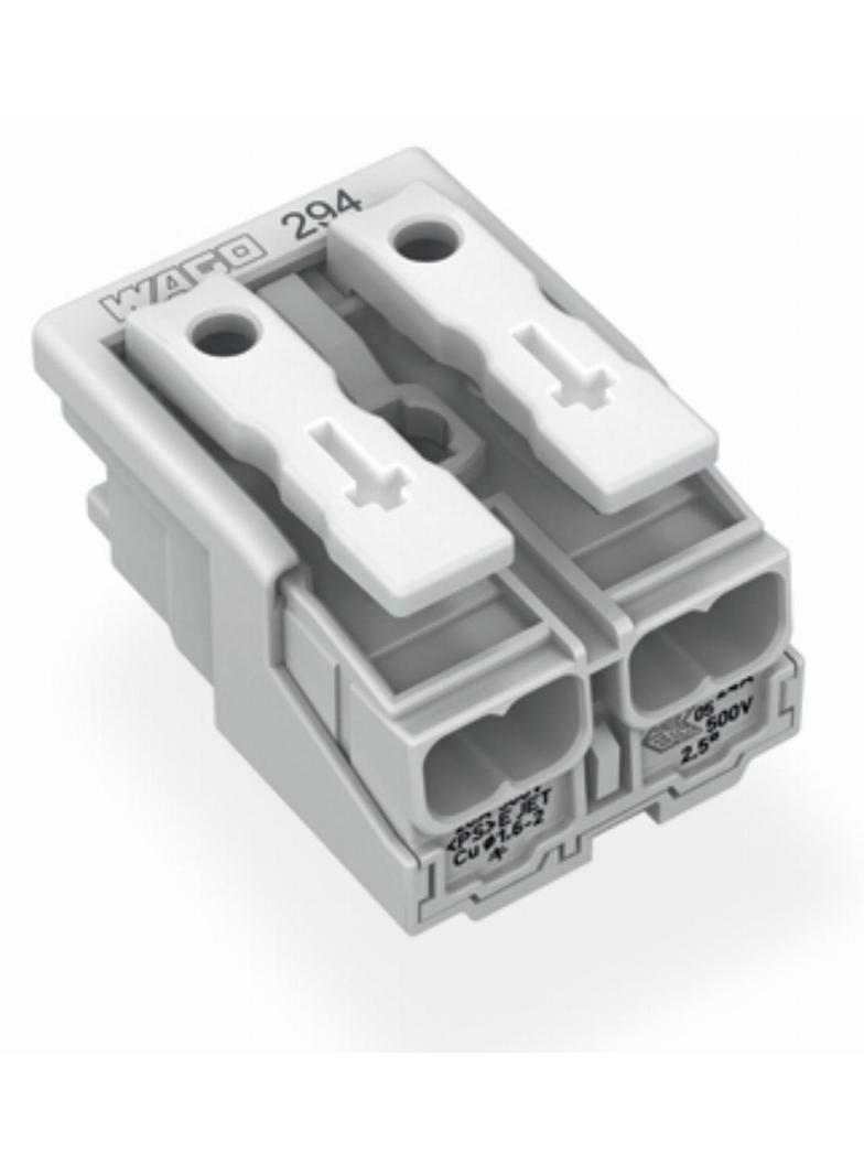 złączka zasilająca 2-biegunowa bez stopek bez styku PE