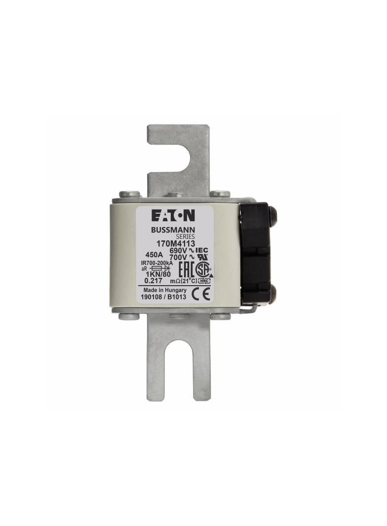 450A 690V 1KN/80 aR INDICATOR FUSE Wkładka szybka 450A AC 690V DIN 1 53x69x108 mm aR DIN 170M4113 EA