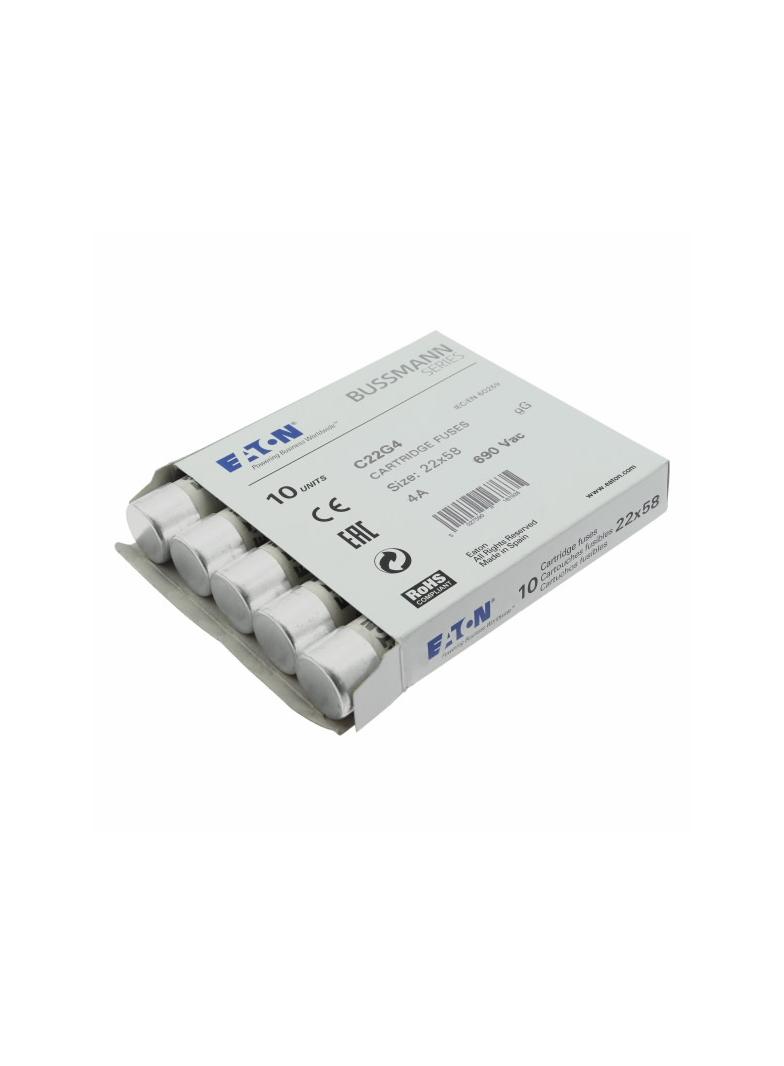 CYLINDRICAL FUSE 22 x 58 4A GG 690V AC Wkładka cylindryczna 22 x 58mm 4A GG 690V AC C22G4 EATON
