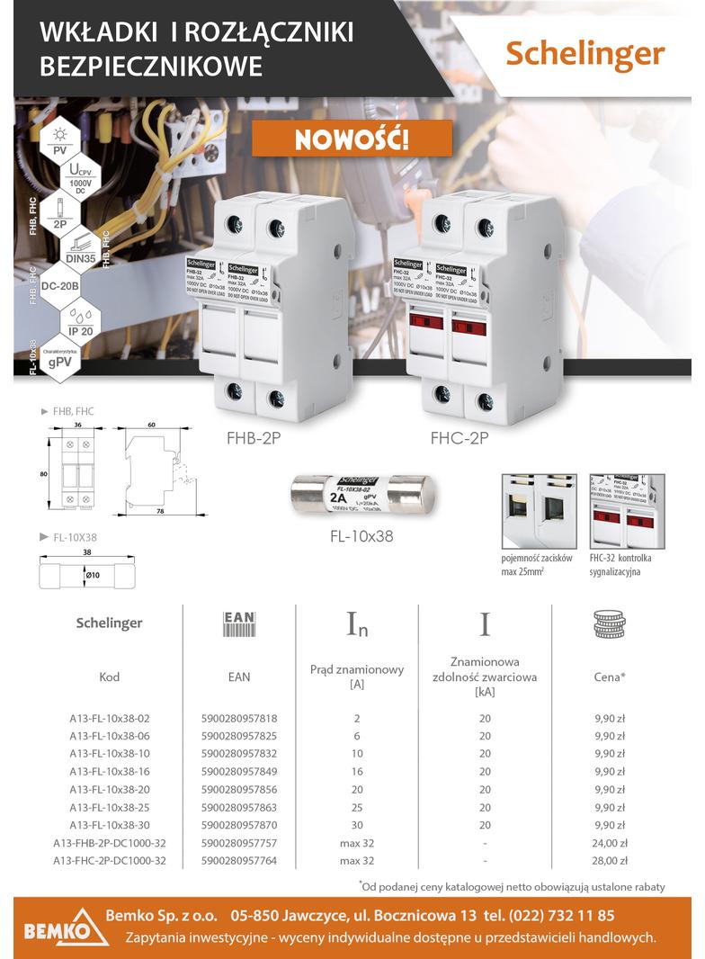 WKŁADKA TOPIKOWA CYLINDRYCZNA 10x38MM 1000V DC 12A