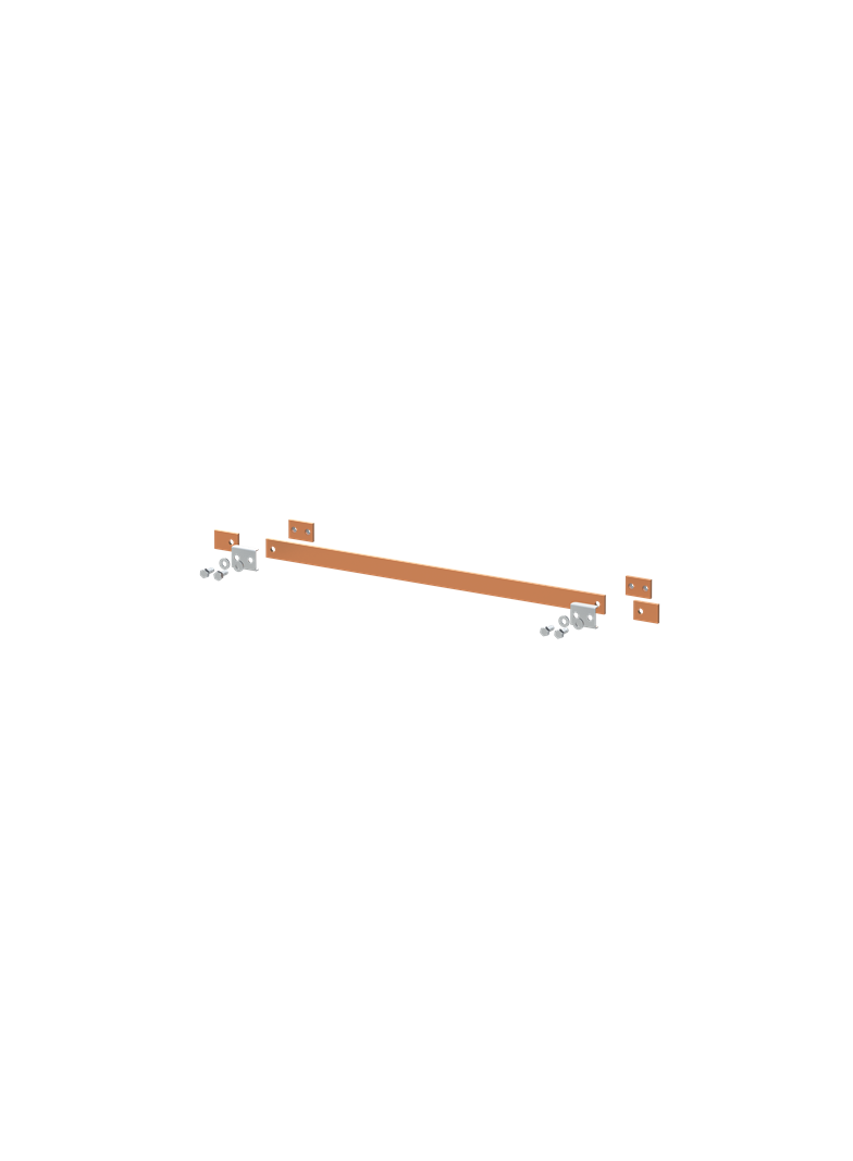 ZX2338 Szyna miedziana 30x5mm szerokość 3PW 750mm V1, A2 (do samodzielnego montażu)