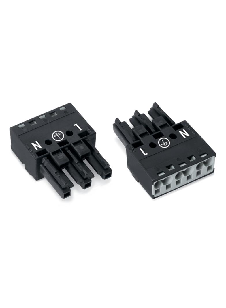 WINSTA gniazdo 3-torowe czarne