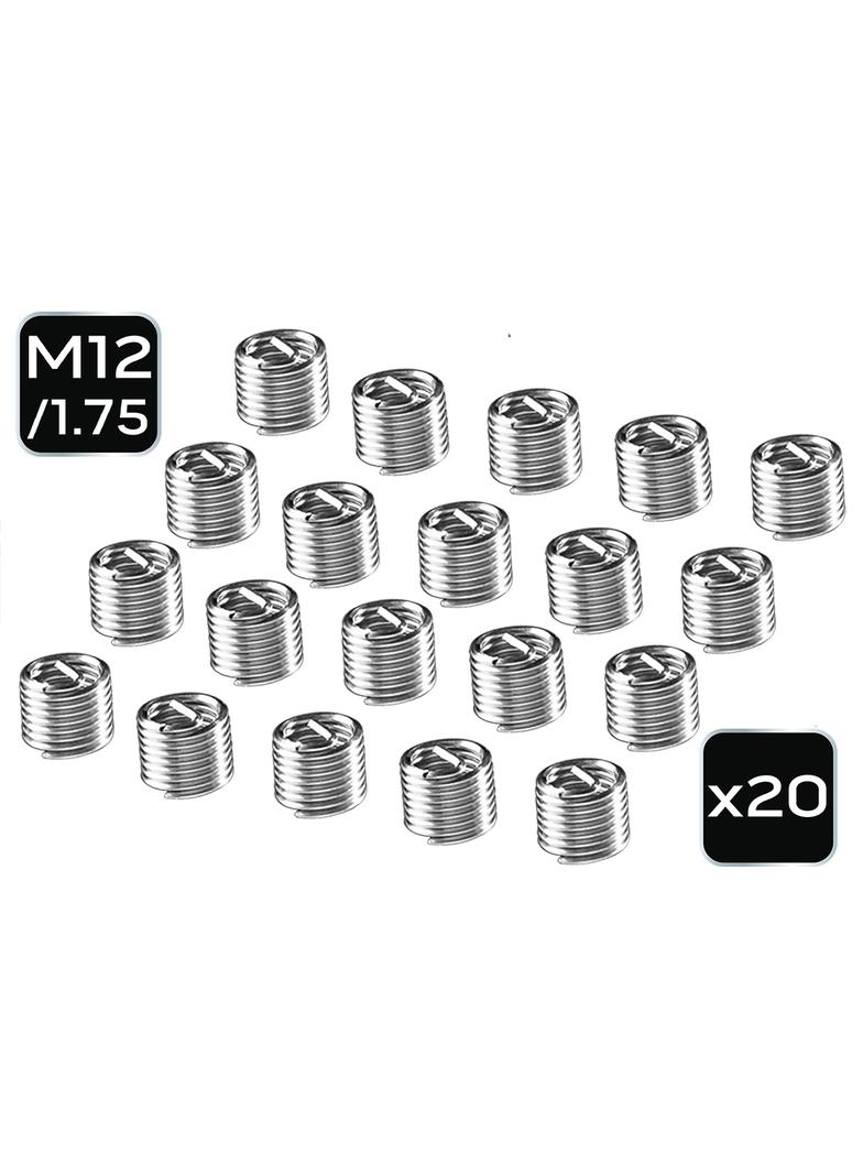 Wkłady do naprawy gwintów M12, 10 szt.