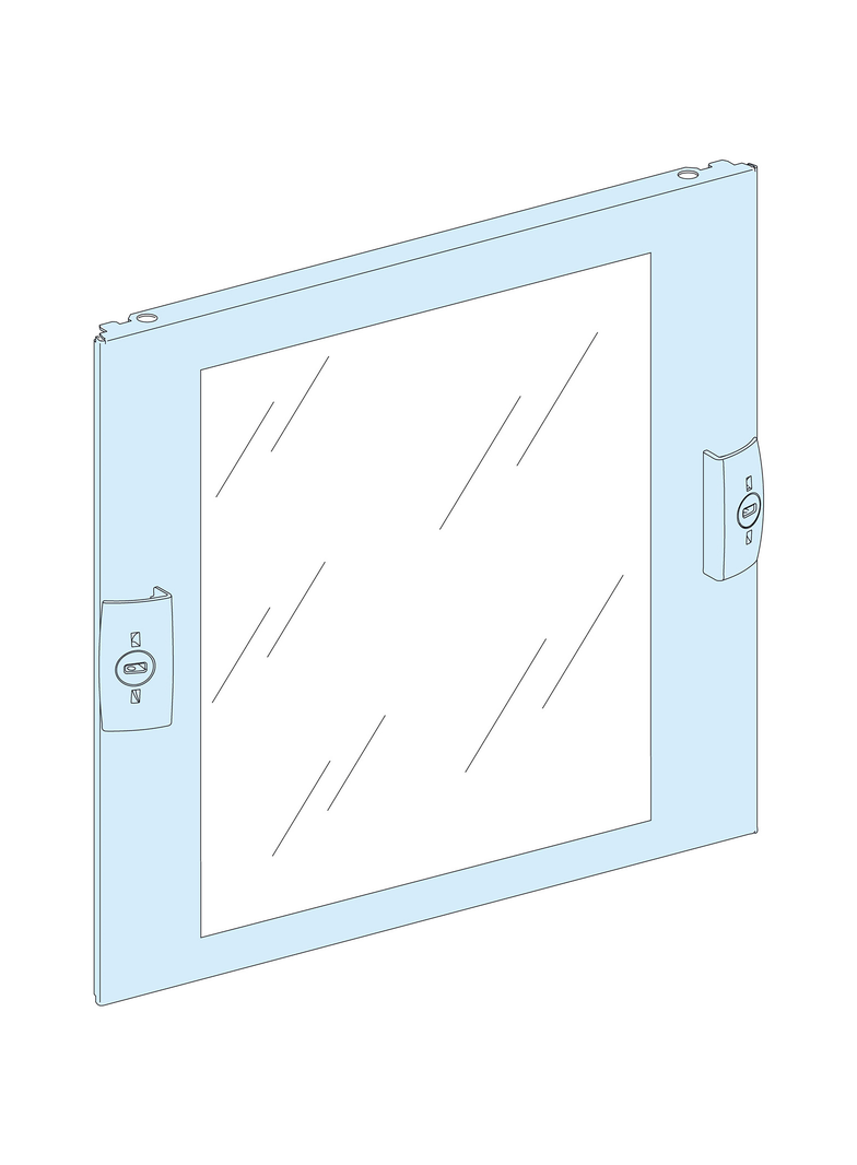 Rozdzielnice PrismaSet, płyta czołowa przezroczysta 450mm przedział 300mm