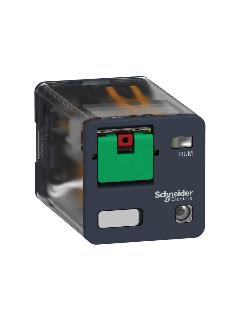 Zelio Relay Przekaźnik z przyciskiem test LED 2C/O 10A 230V AC RUMC22P7 Schneider