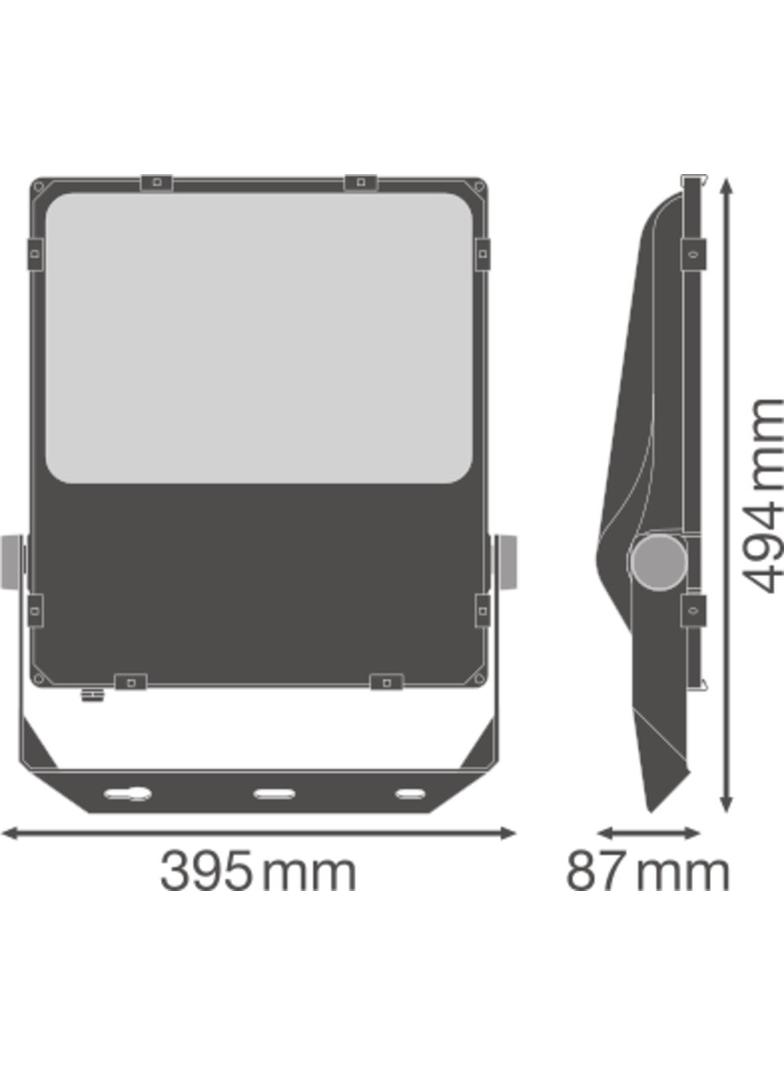 Naświetlacz FLOOD LED PERFORMANCE 200W 3000K ASYM 45x140 black