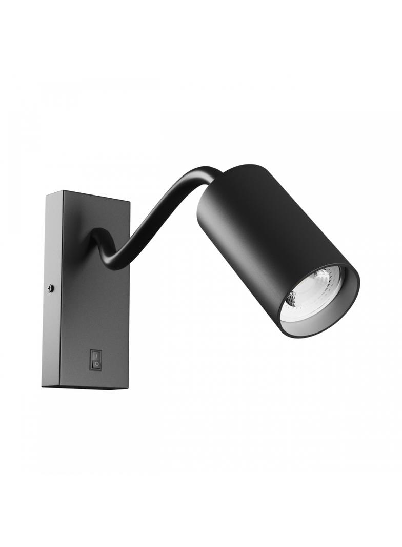 SQUALLA VARIOSA FLEXI SWITCH GU10 KINKIET 230V IP20 55x100x410MM CZARNY OKRĄGŁA