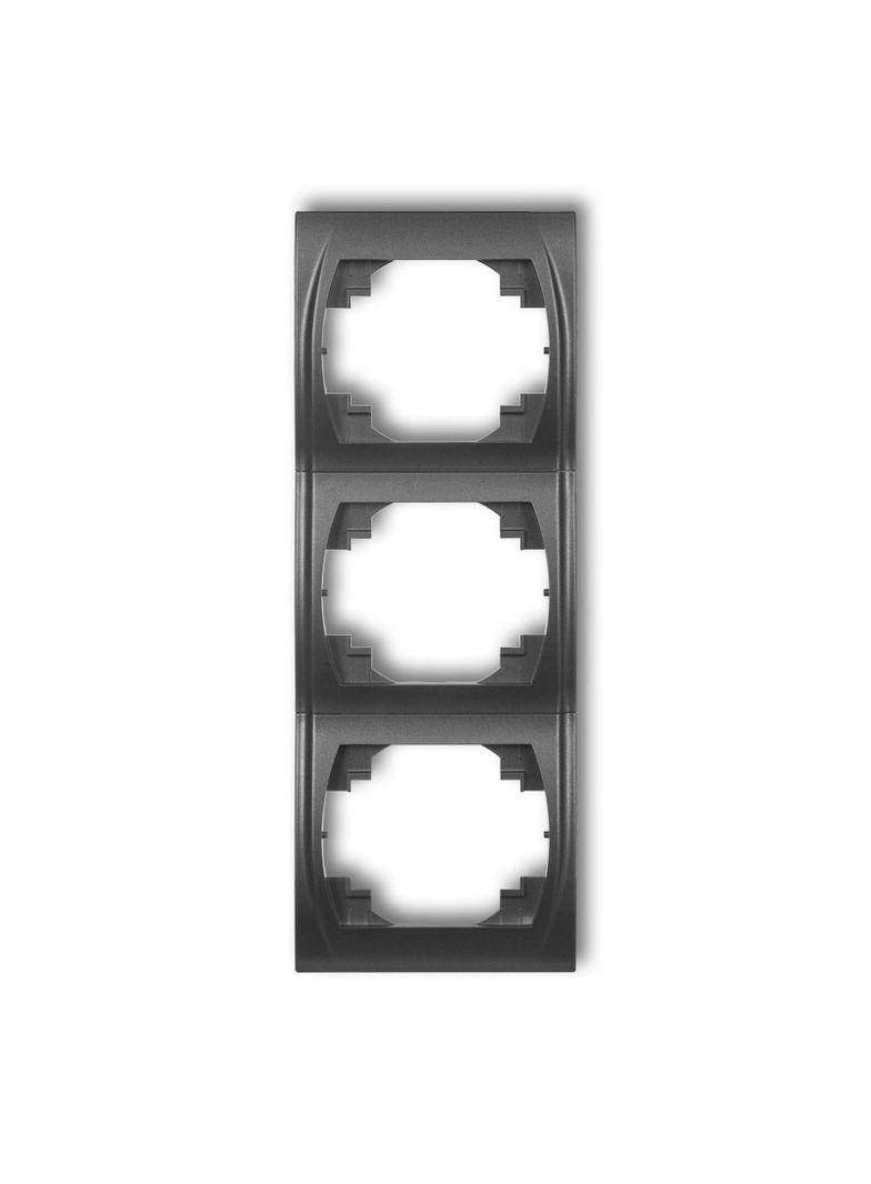 LOGO Ramka pionowa potrójna grafitowa