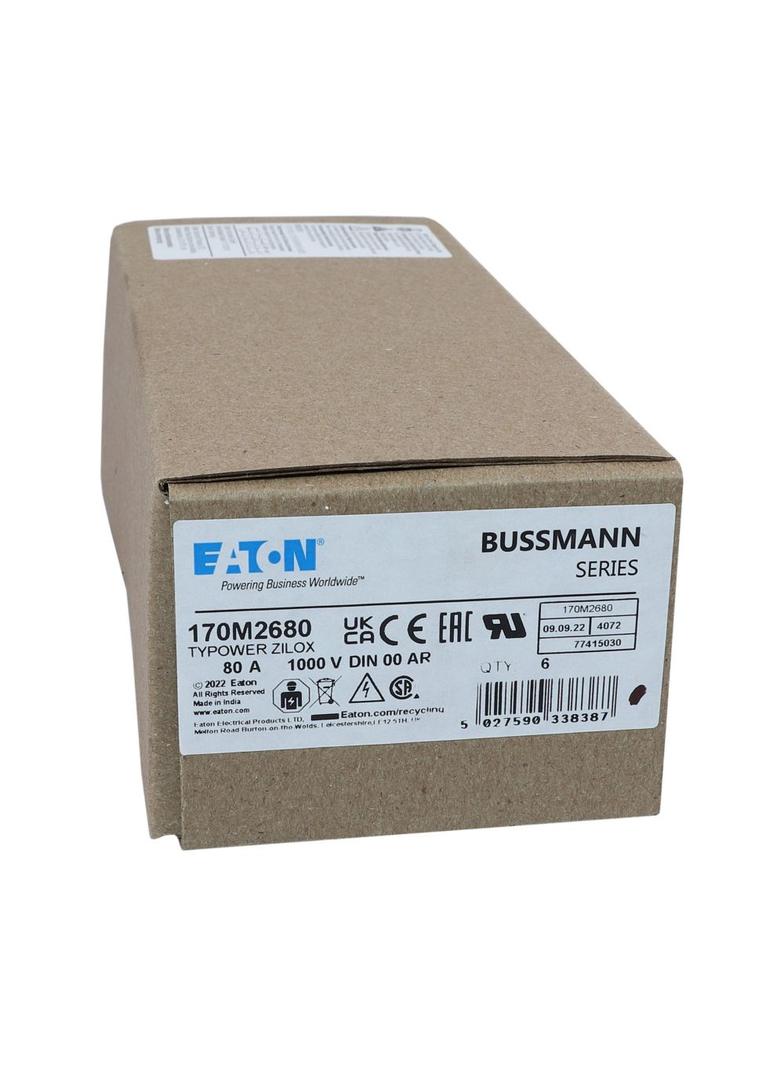 80A 1000V aR DIN 00 TYPE T FUSE Wkładka szybka 80A AC 1000V DIN 00 aR DIN IEC nieizolowane 170M2680