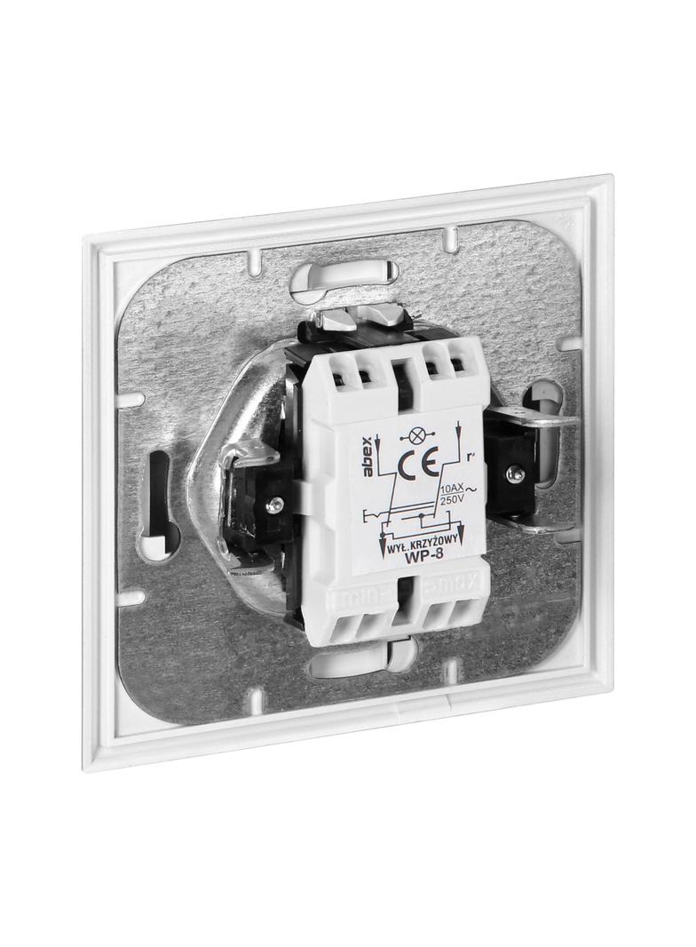 Łącznik krzyżowy podtynkowy Luna, 10A, 250V, WP-8L, biały OR-OE-7603/W ORNO