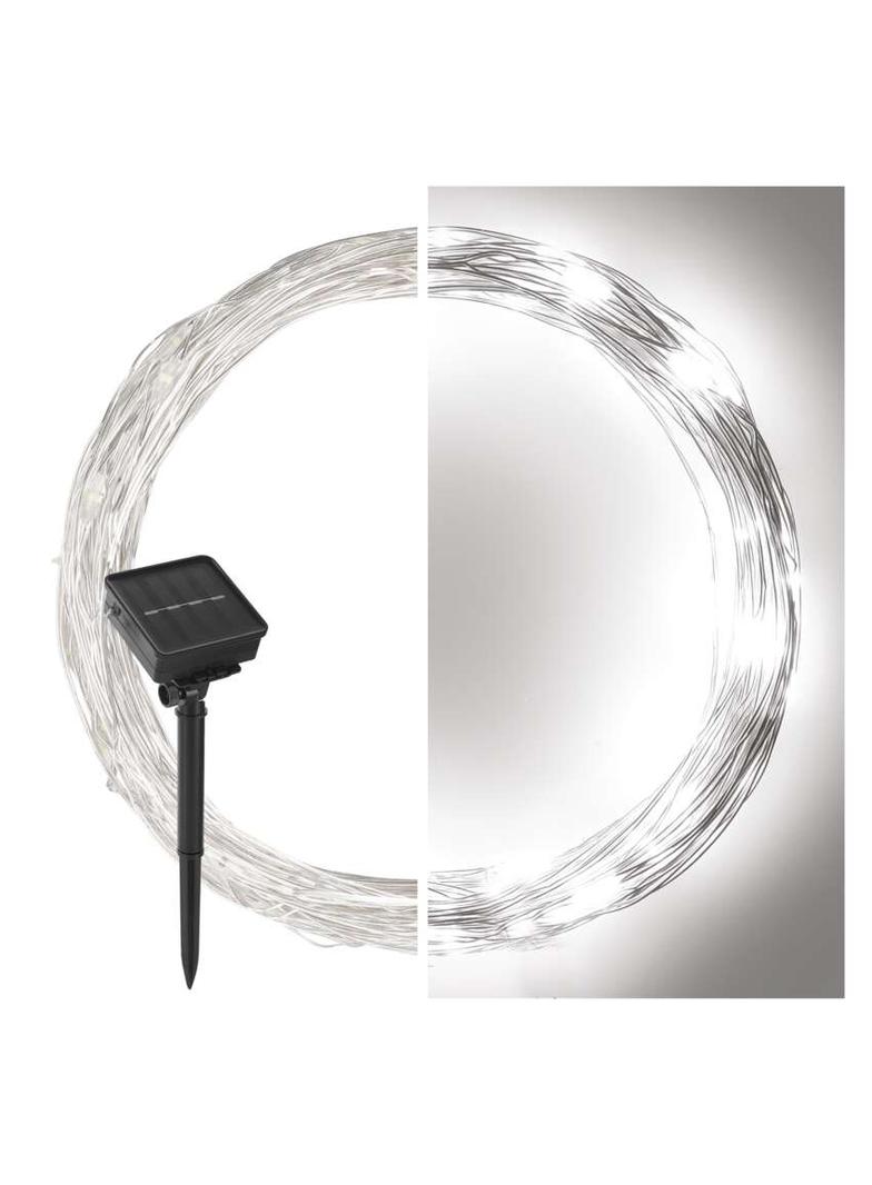 Lampki świąteczne 120 LED nano łezki z panelem solarnym, miedź, 12 m, IP44, zimna biel, timer D3ZC01 EMOS