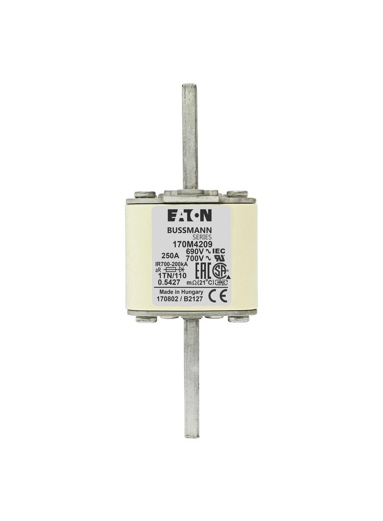 250A 690V 1TN/110 aR INDICATOR FUSE Wkładka szybka 250A AC 690V DIN 1 53x66x138 mm aR DI 170M4209 EA