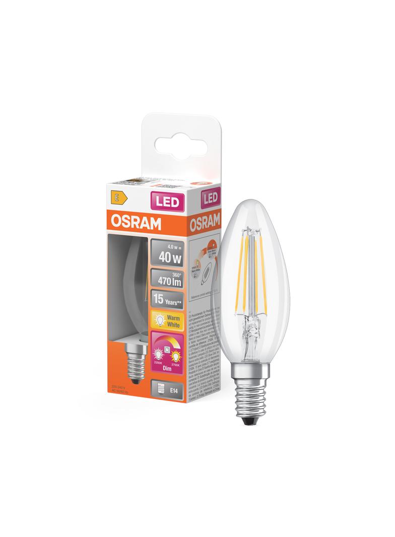 Lampa LED STAR+ GLOWdim CL B40 FILAMENT 4W 827 E14