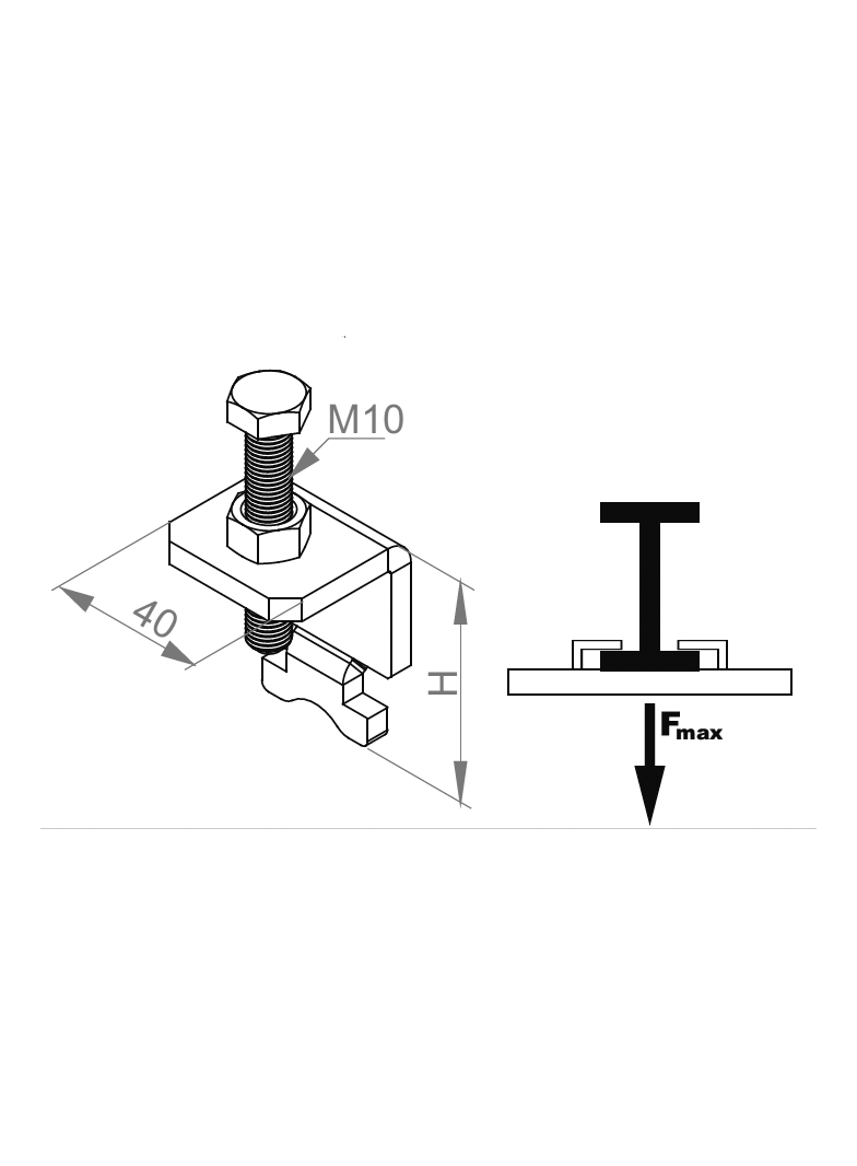 UCM3 Uchwyt ceownika montażowego 6,0 mm