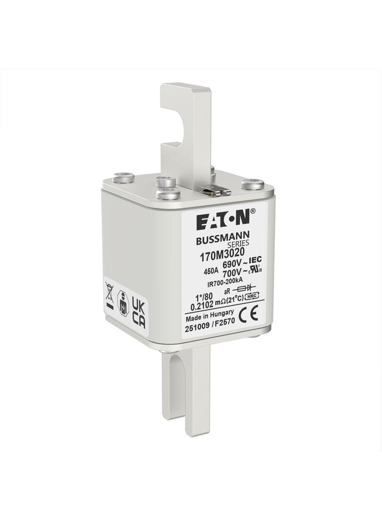 450A 690V 1*/80 aR INDICATOR FUSE Wkładka szybka 450A AC 690V compact DIN 1 45x45x104 mm, 170M3020 E