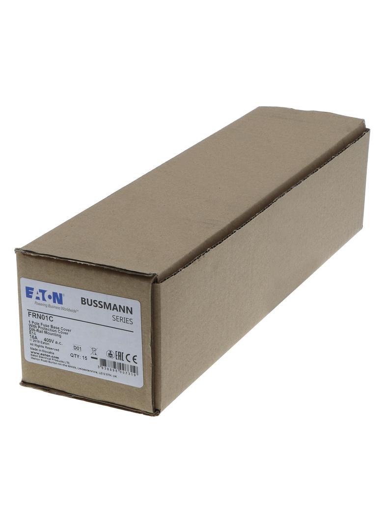 FUSE-BASE D01 1POL DIN HUT 16A Podstawa bezpiecznikowa D01 E14 1P szyna DIN FRN01C EATON