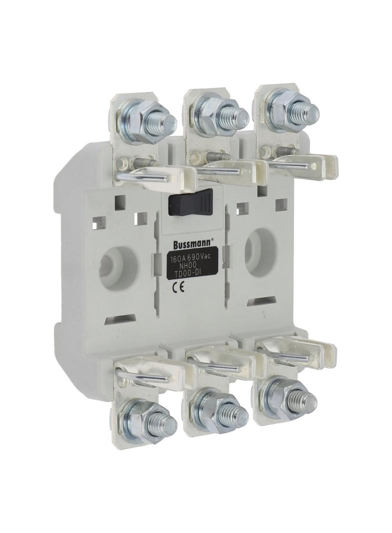 Triple Integral Base NH00 CE podstawa NH000/00 3P 160A mont. szyna DIN i śruby podwójny styk TD00-DI