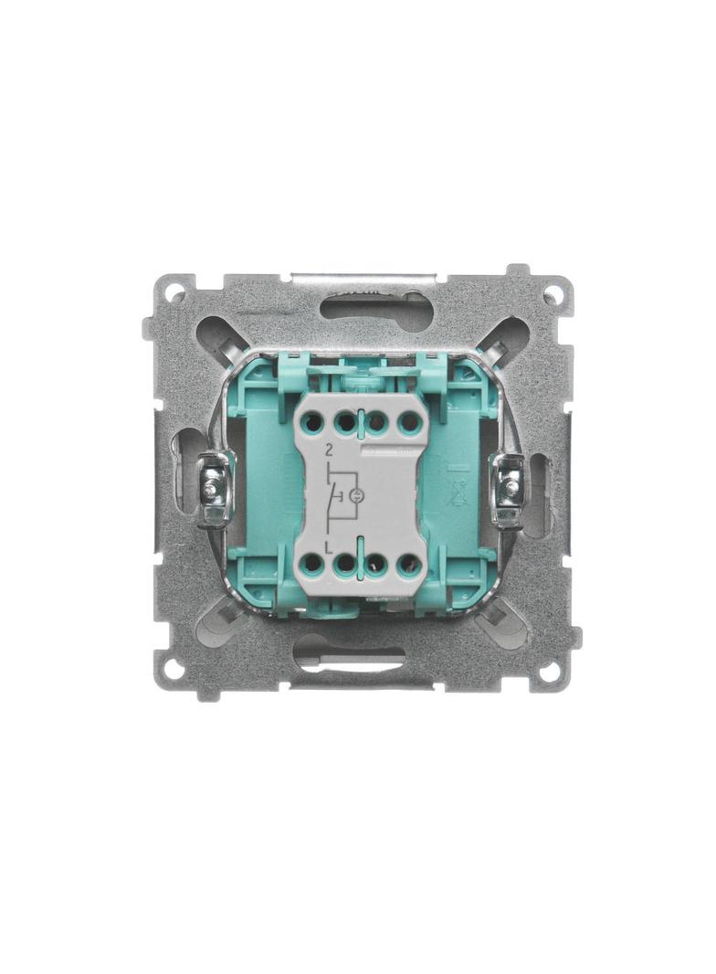 Simon Basic Przycisk pojedynczy zwierny bez piktogramu z podświetleniem LED 10A szybkozłączka satyno