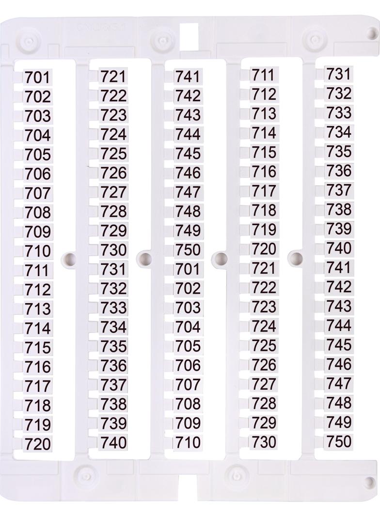 Oznacznik 701 do 750 (100 szt.) ES-NU0851701 003903091 ETI