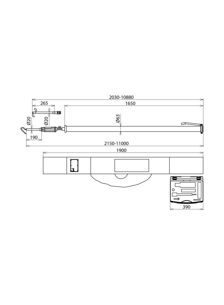 Wskaźnik napięcia typ PHE III 20 kV 50 Hz wyk. L, komplet