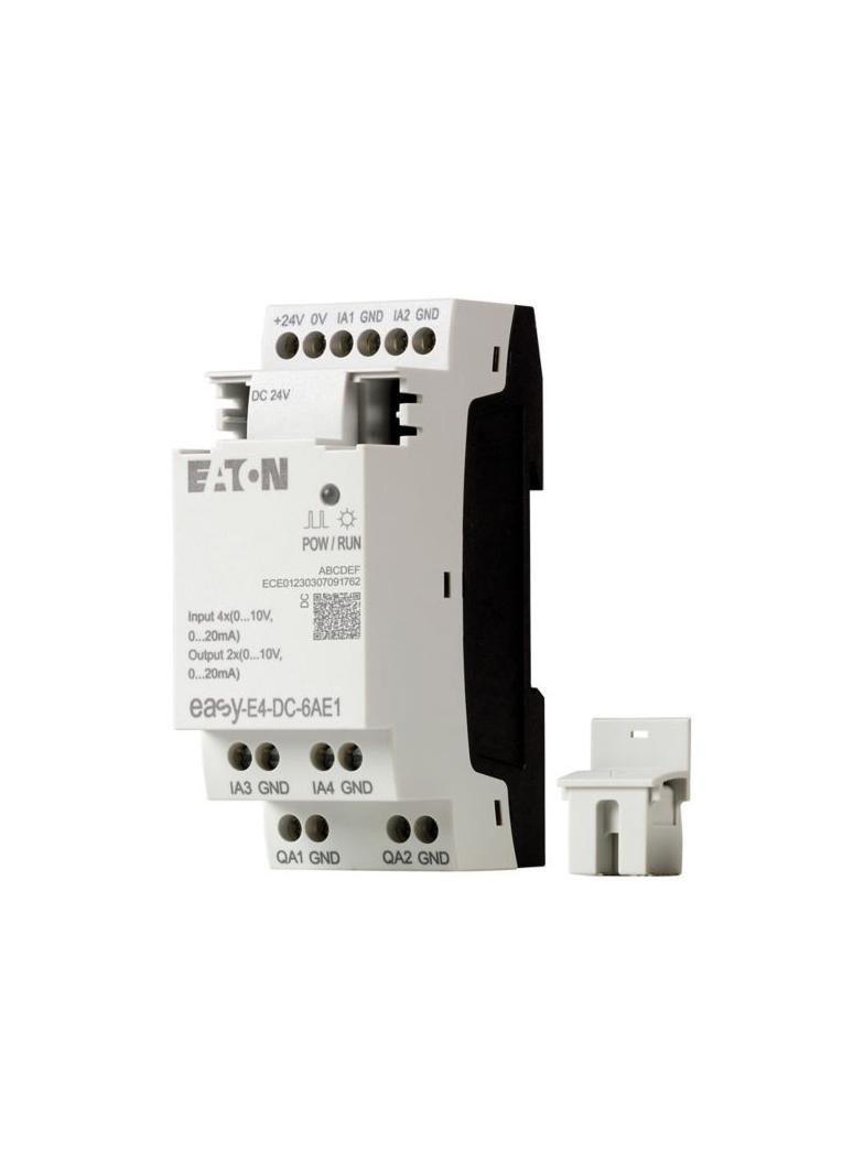 EASY-E4-DC-6AE1 easyE4 rozszerzenie 24VDC 4AI 2AO (0/4..20mA/0..10VDC) 197223 EATON