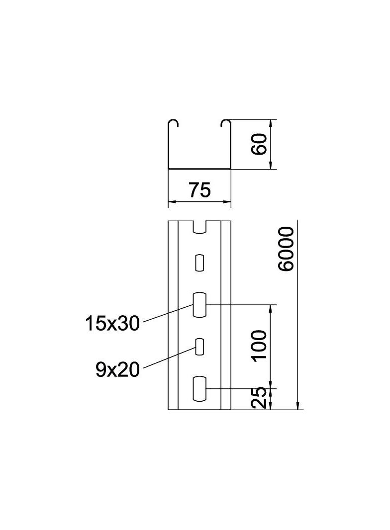 LTR 6000 FSK RW Korytko nośne oświetlenia