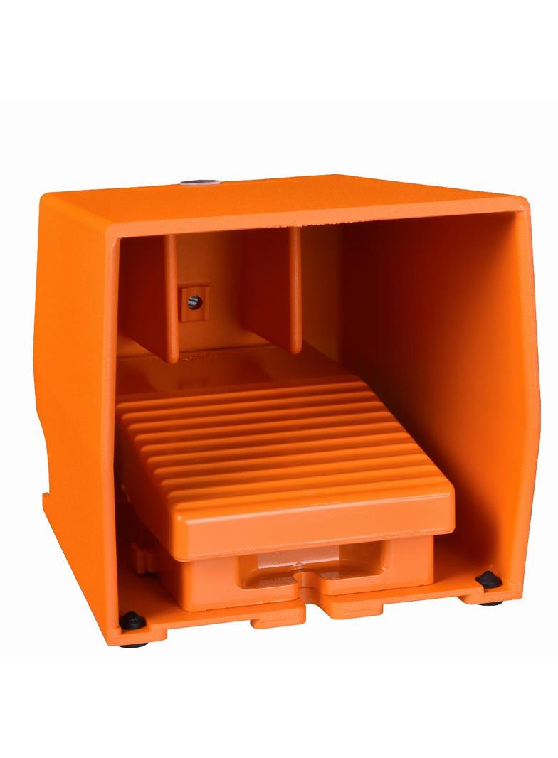 Harmony XPE Łącznik nożny pojedynczy z osłoną pomarańczowy 2 NC+NO metalowy XPER611