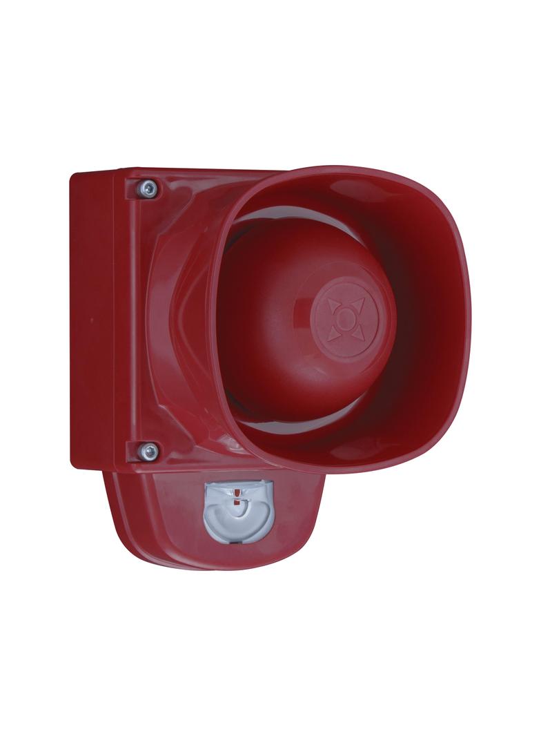 SY Base-LX-W/RF/R1/WP + SY/R1 VDS G2 Sygnalizator Optyczno-Akustyczny Symphoni LX Ścienny czerwona o