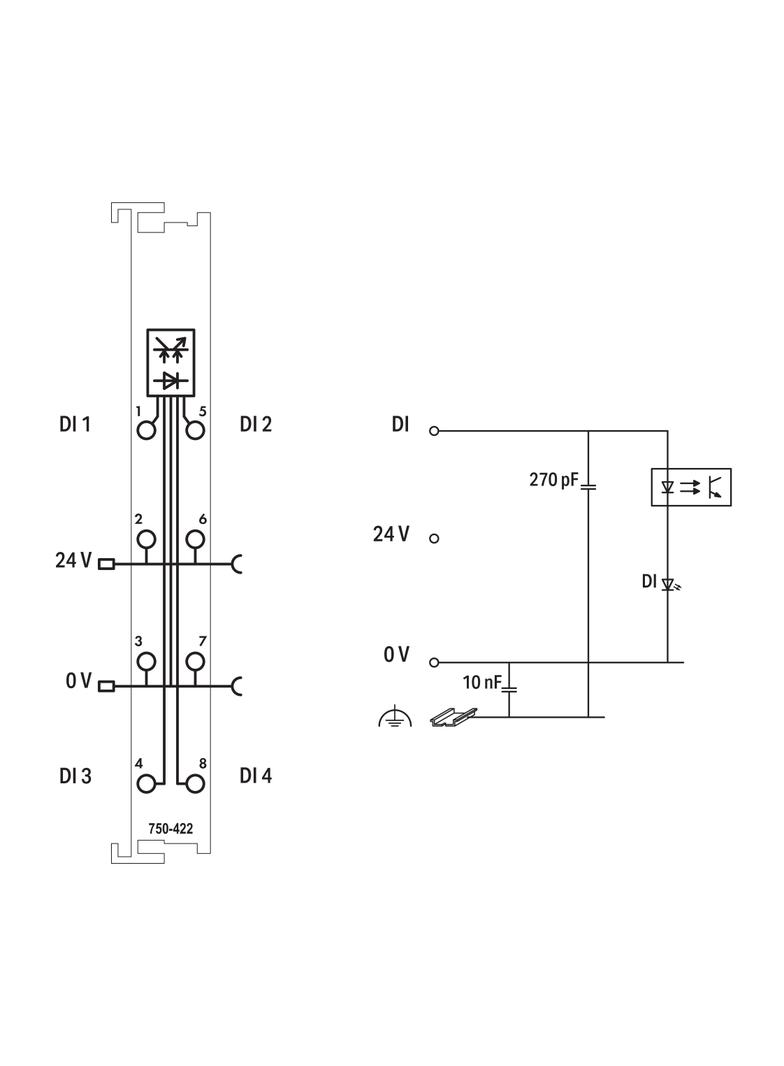 moduł 4DI 24V DC z przedłużaniem impulsu