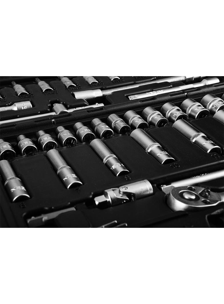 Zestaw kluczy 55 elementów 1/4", satynowy