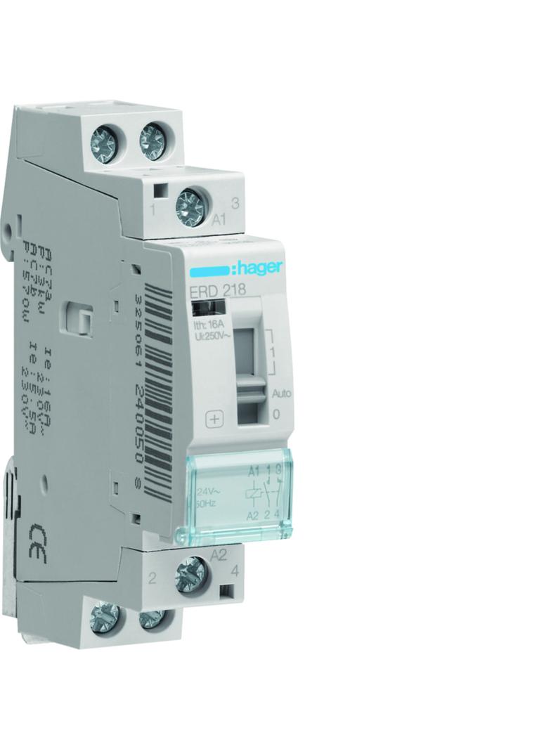 Przekaźnik instalacyjny 24VAC 1Z+1R 16A ERD218 HAGER