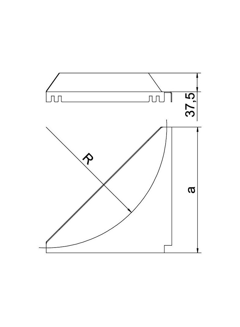 LEB 50, BLACHA NAROŻNA 500MM FS