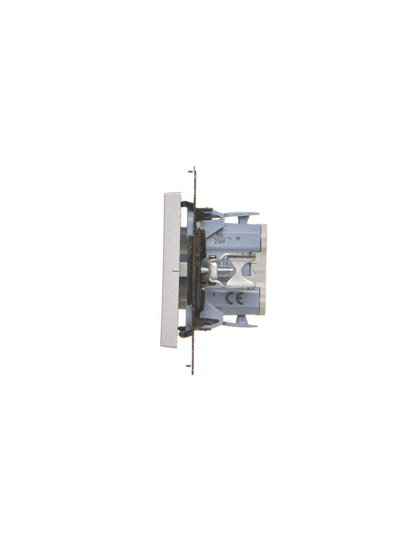 Simon 55 Łącznik roletowy trójpozycyjny 1-0-2 szybkozłączka Aluminium mat TZW1K.01/143 KONTAKT