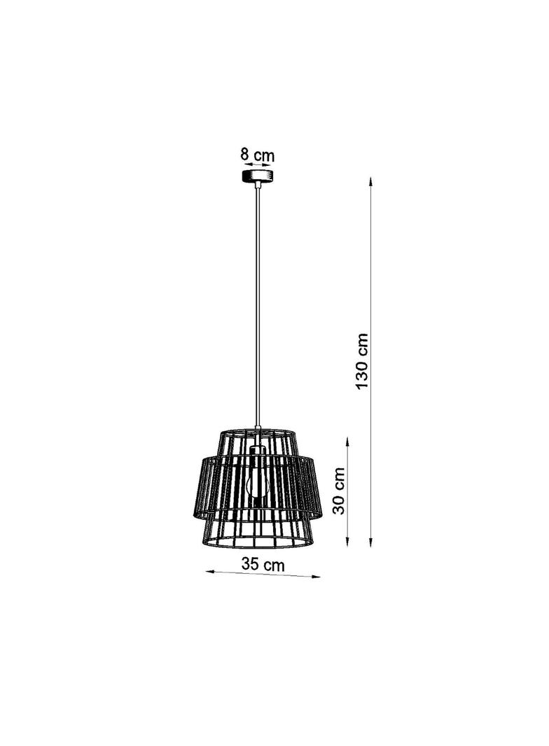 Sollux Lampa wisząca GATE czarny SL.0663