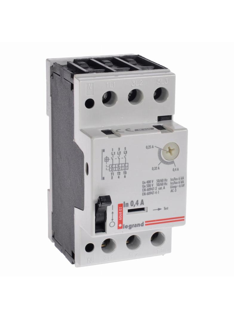 Wyłącznik Silnikowy 3P 0,09Kw 0,25-0,4A M 250 0,4 606802 LEGRAND