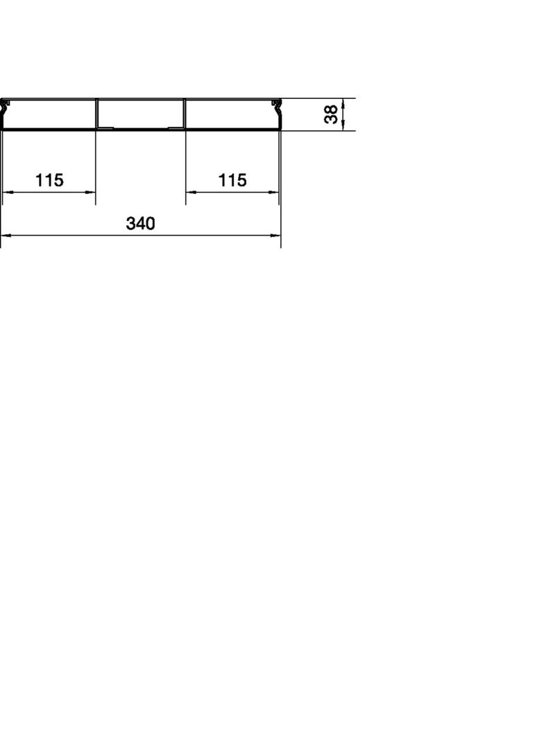tehalit.UK Kanał do wylewki podłogowej 3-komorowy 340X38mm stal UK340383 HAGER