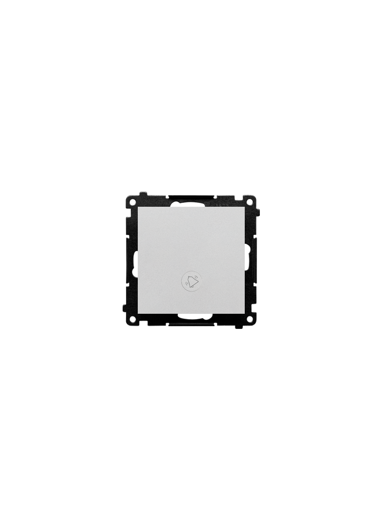 Simon 55 Przycisk zwierny /dzwonek/ z podświetleniem LED szybkozłączka Aluminium mat TD1L.01/143 KONTAKT