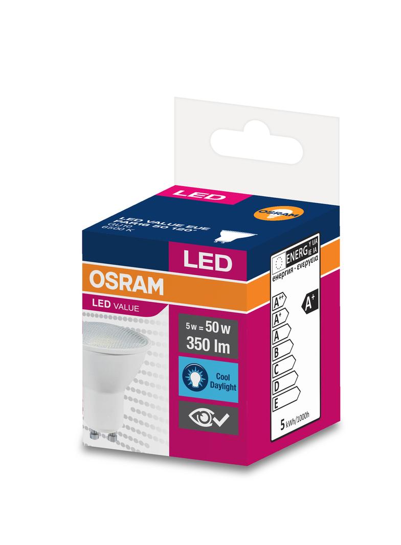 Lampa LED VALUE non-dim PAR16 50 120° 4,5W 865 230V GU10